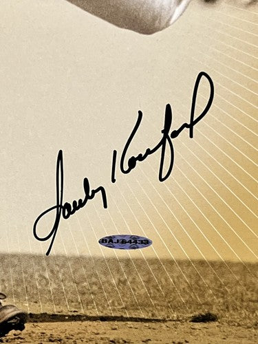 Sandy Koufax Dodgers Signed Breaking Through Baseball Photo Framed Mint Auto UDA