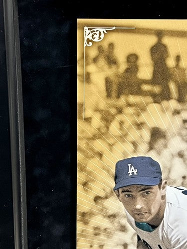 Sandy Koufax Dodgers Signed Breaking Through Baseball Photo Framed Mint Auto UDA
