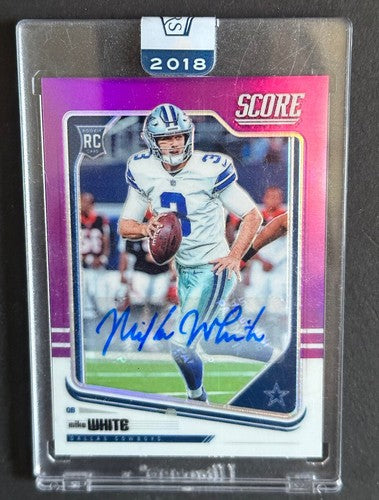2018 SCORE Mike White PURPLE RC Auto 9/9 Panini Honors Sealed Mint Jets  1/1