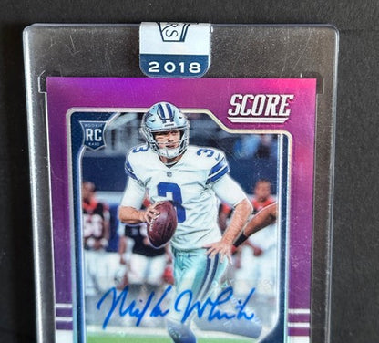 2018 SCORE Mike White PURPLE RC Auto 9/9 Panini Honors Sealed Mint Jets  1/1