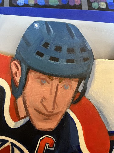 Steve Sax Original 1 of 1 Painted Wood Art 17x25 Wayne Gretzky Denis Potvin HOF