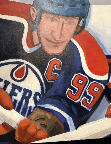 Steve Sax Original 1 of 1 Painted Wood Art 17x25 Wayne Gretzky Denis Potvin HOF