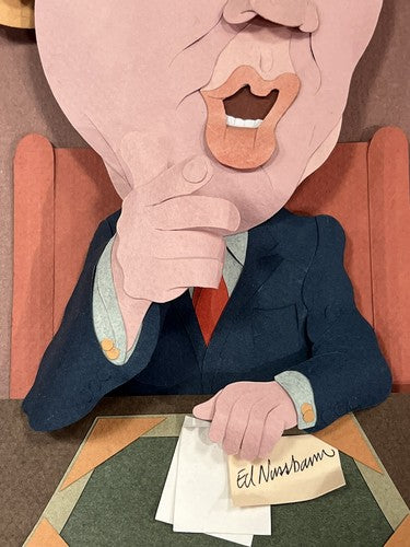 Donald Trump The Apprentice 11x14 Paper Sculpture Art by Ed Nussbaum Framed 1/1
