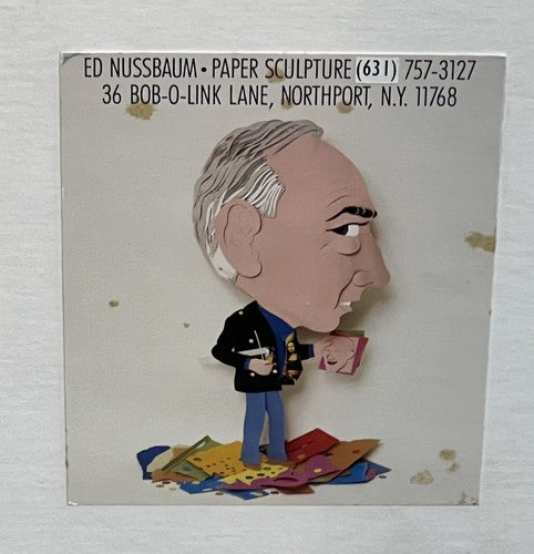 Hillary Clinton Spanking Bill 12x16 Paper Sculpture Art Signed By Ed Nussbaum