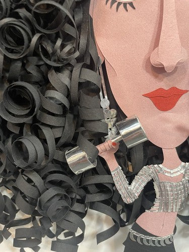 Cher Paper Sculpture Art W/ Oscar Signed Ed Nussbaum Framed 1/1 Rare Original