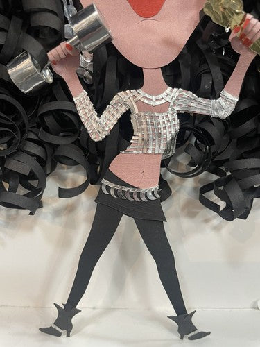 Cher Paper Sculpture Art W/ Oscar Signed Ed Nussbaum Framed 1/1 Rare Original