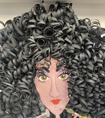 Cher Paper Sculpture Art W/ Oscar Signed Ed Nussbaum Framed 1/1 Rare Original