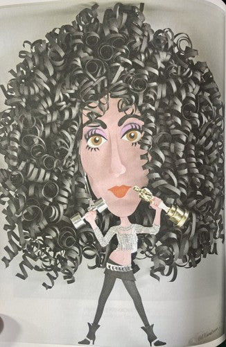 Cher Paper Sculpture Art W/ Oscar Signed Ed Nussbaum Framed 1/1 Rare Original