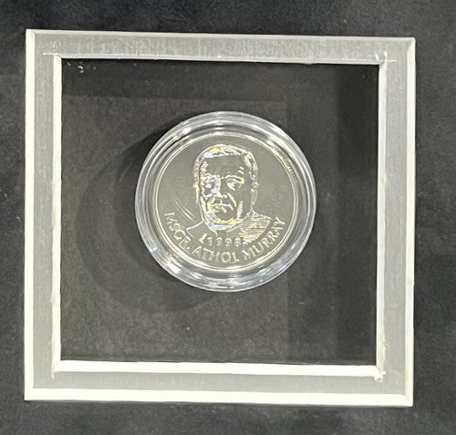 1998 Hockey HOF Signed Framed Medallion Cast Paper Art Goulet Stastny Auto COA