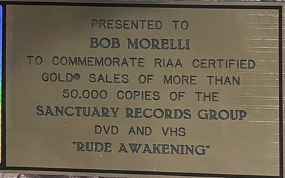 Megadeth Framed RIAA Award Rude Awakening Certified Gold Plaque and CD