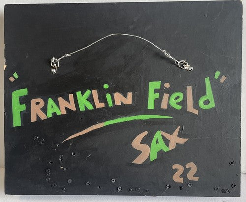 Norm Snead Signed Steve Sax Original 1/1 Painted Wood Art 15x18 Franklin Field