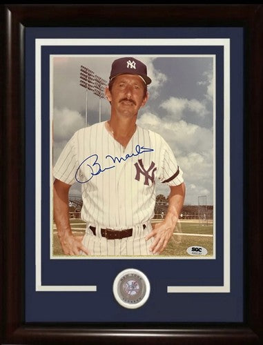 Billy Martin Ny Yankees Manager Signed 8x10 Framed Photo Auto SGC Certified COA