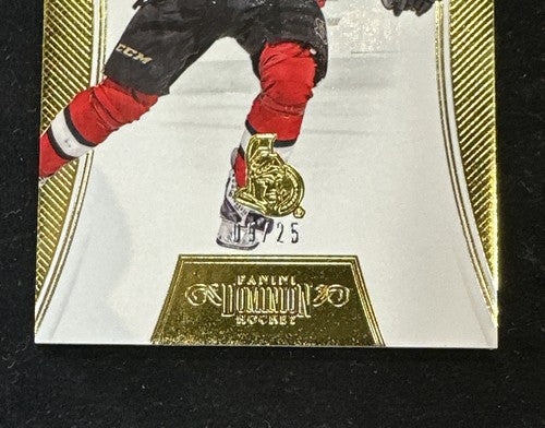 2012-13 Panini Dominion Hockey Gold /25 Mika Zibanejad #76 Ny Rangers Mint
