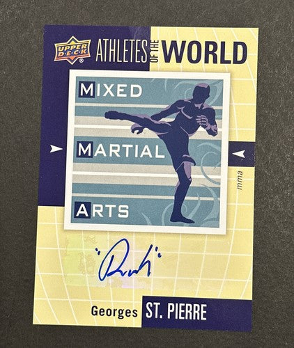 2011 Upper Deck UFC Georges St-Pierre Auto Debut Athletes Of World Mint #AW-GS