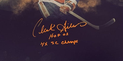 Clark Gillies Signed 16x20 Photo HoF 02 4x Stanley Cup Champ Islanders Auto JSA