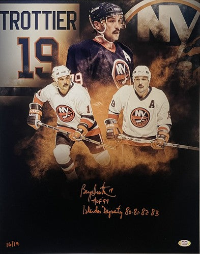 Bryan Trottier Signed 16x20 Framed Photo HoF 97 Islanders Dynasty Auto PSA /19