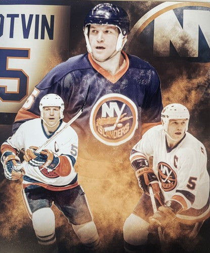 Denis Potvin Signed 16x20 Framed Photo HOF 91 Potvin’s Cups Islanders Auto PSA