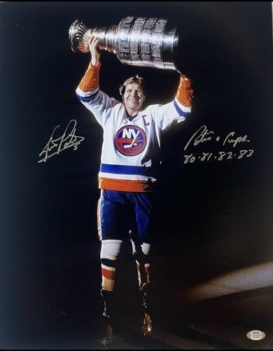 Denis Potvin Signed 16x20 Framed Photo Potvin’s Cups Islanders Auto PSA COA