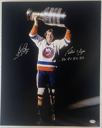 Denis Potvin Signed 16x20 Photo Potvin’s Cups NY Islanders Autograph PSA COA HoF