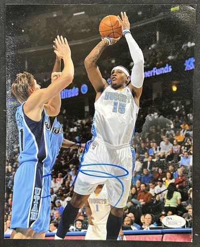 CARMELO ANTHONY Signed 8x10 Photo DENVER NUGGETS NBA Future Hof Autograph Jsa