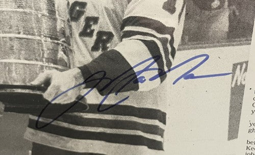 Mark Messier Signed NY Times Framed Printing Plate Steiner Auto 1/1 Rangers