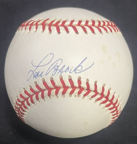 Lou Brock Signed Official NL Baseball Rawlings PSA Auto Cardinals HoF