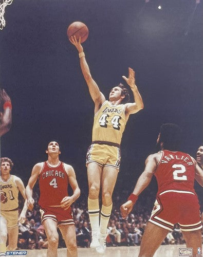 Jerry West LA Lakers 16x20 Photo Steiner Licensed Hardwood Classics NBA HoF