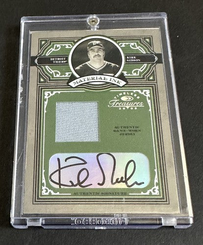 KIRK GIBSON Game Worn Jersey 2005 Donruss Timeless Treasures /50 Gem Mint Auto