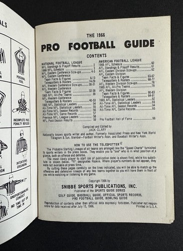 Bronko Nagurski Signed 1966 Pro Football Guide Program Mint Auto Bears Hof Jsa