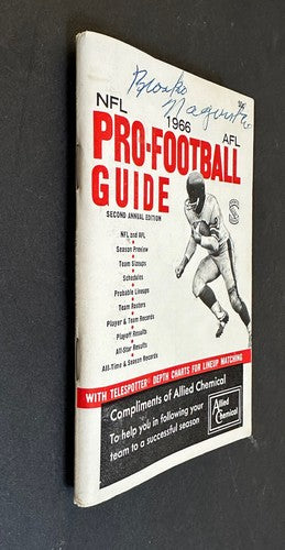 Bronko Nagurski Signed 1966 Pro Football Guide Program Mint Auto Bears Hof Jsa
