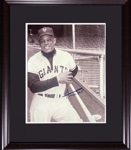 Willie Mays New York Giants signed 8x10 Photo Framed Mint autograph HOF JSA COA