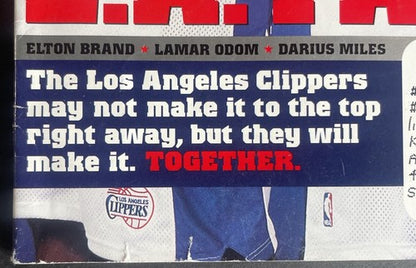 LA Clippers Signed 2002 Slam Magazine 3 Auto Lamar Odom Elton Brand PSA COA