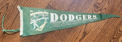1951 Brooklyn Dodgers Team Name Vintage Pennant Baseball 8x26 Jackie Robinson