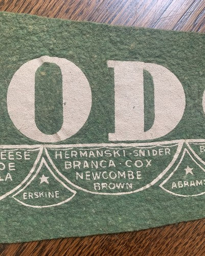 1951 Brooklyn Dodgers Team Name Vintage Pennant Baseball 8x26 Jackie Robinson