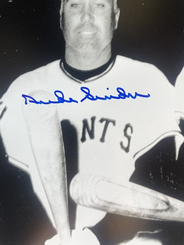 Willie Mays Duke Snider Cepeda Signed 16x20 Framed Photo 3 Auto PSA Giants HoF