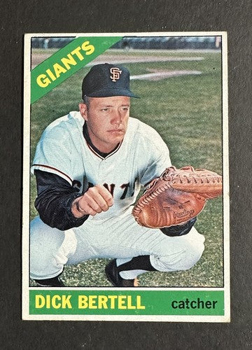 1966 Topps High # 587 Dick Bertell TOPPS VAULT BLANK BACK PROOF ERROR RARE