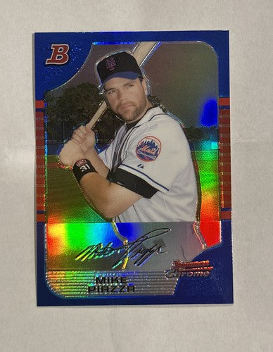 2005 Bowman Chrome Mike Piazza # 45 Blue Refractor / 150 Mint Hof