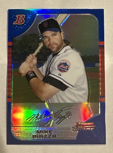 2005 Bowman Chrome Mike Piazza # 45 Blue Refractor / 150 Mint Hof