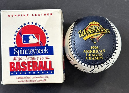 New York Yankees Spinneybeck 1996 World Series Baseball Leather Derek Jeter New