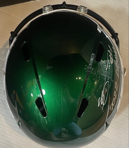 Sauce Gardner NY Jets Signed FS Speed Replica Helmet 2022 DROY  Rookie Auto BAS
