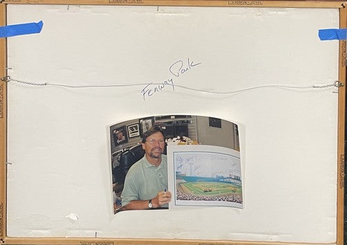 Fenway Park Red Sox Hof Signed Framed Litho Photo Fisk Yastrzemski Rice Auto Coa