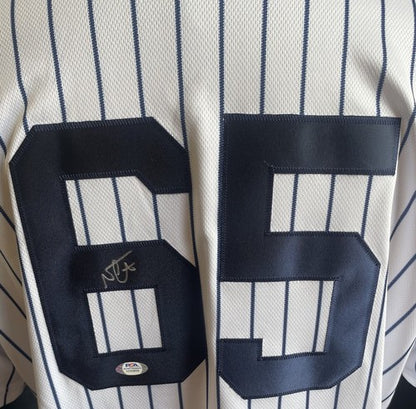 Nestor Cortes Jr. Signed NY Yankees Pinstripe Nike MLB Replica Jersey Auto PSA