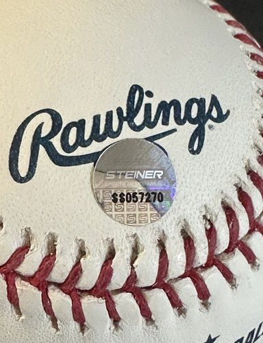 Alex Rodriguez Yankees Signed 3000 Hit Logo Baseball Dated Auto Steiner Coa