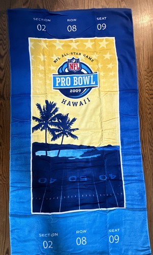 2009 Pro Bowl NFL Beach Towel Hawaii Football Rare Brand New 100% cotton