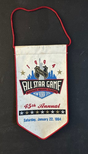 1994 Nhl ALL STAR GAME BANNER NEW YORK RANGERS MSG GARDEN Stanley Cup 10”