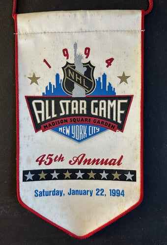 1994 Nhl ALL STAR GAME BANNER NEW YORK RANGERS MSG GARDEN Stanley Cup 10”