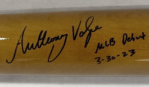 Anthony Volpe Yankees Signed Victus Model Bat Rookie Auto MLB Debut Fanatics