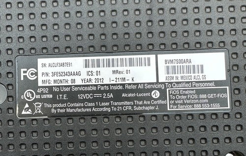 Verizon FIOS ONT I-211M-K Coax Optical Internet Network Terminal Modem Tii 442c