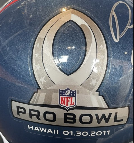 Darrelle Revis Signed 2011 Pro Bowl Riddell FS Helmet Jets Hof Auto #24 JSA Coa