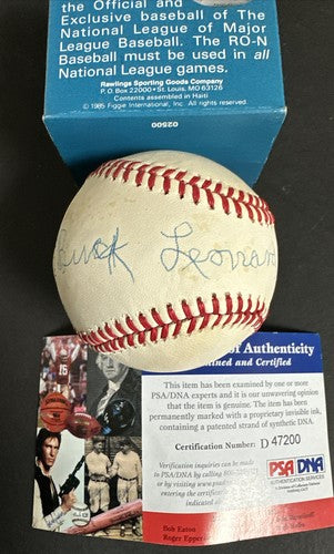BUCK LEONARD Signed Official NL Mlb Baseball Hof Auto HOMESTEAD GRAYS PSA Coa